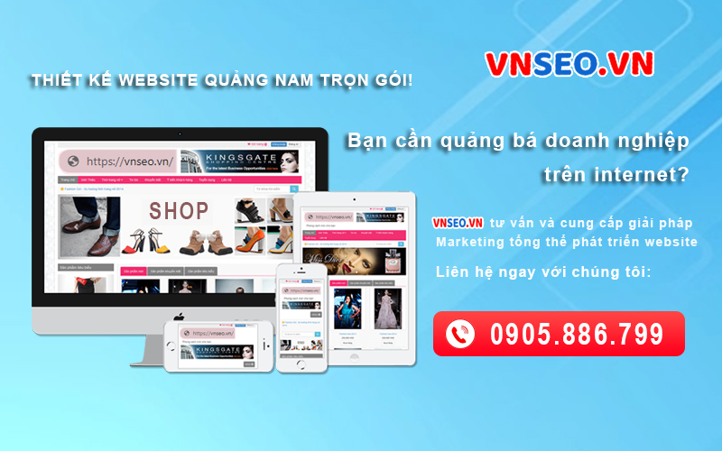 Dịch vụ thiết kế website tại Quảng Nam