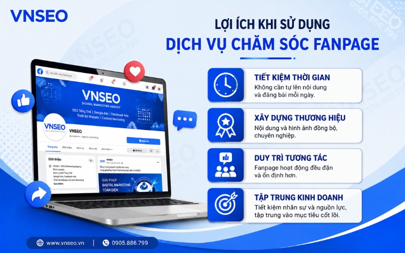 Lợi ích của Dịch vụ chăm sóc fanpage